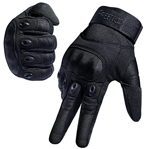 Sport Handschuhe FREETOO Motorrad Handschuhe Herren Vollfinger Handschuhe mit gepolstertem Rückenseite geeignet für Motorrad Fahrrad und andere Outdoor Aktivitäten