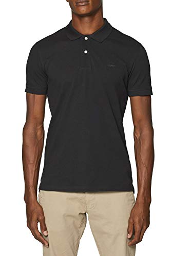 ESPRIT Herren 999EE2K803 Poloshirt, Schwarz (Black 001), X-Large (Herstellergröße: XL)