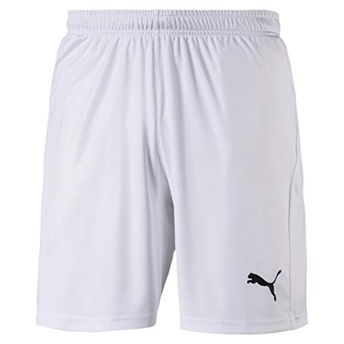 PUMA Herren Liga Core Shorts, White Black, L