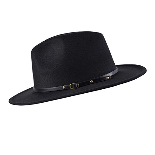 besbomig Damen Herrenhüte Winter Mode Filzhut Winterhut Wintermütze – Fedora Hut mit breiter Krempe Filzhut Outdoorhut