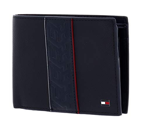 Tommy Hilfiger Leather Stripe CC Flap and Coin Sky Captain