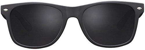 Sonnenbrille La Optica UV 400 CAT 3 CE Damen Herren Nerd - Einzelpack Matt Schwarz (Gläser: Grau ...