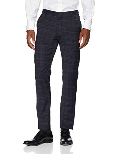 SELECTED HOMME Herren SLHSLIM-MYLOCREED Navy Check TRS B NOOS Anzughose, Mehrfarbig Blazer, W36(Herstellergröße: 102)