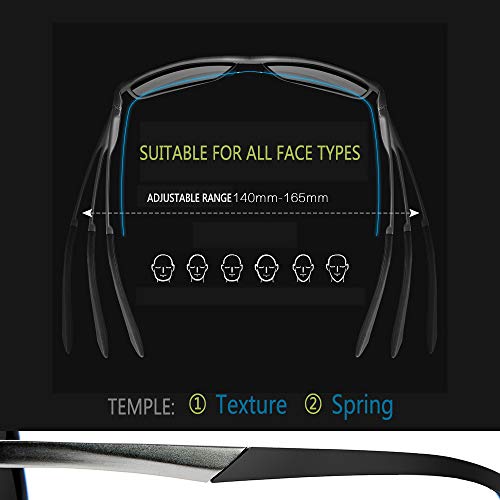 TUONYIS Piloten Sonnenbrille 3er Set - Polarisiert Grau UV400