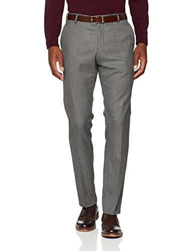 SELECTED HOMME Herren SLHSLIM-MYLOLOGAN STRUC TRS B NOOS Anzughose, Grau (Light Grey Melange Light Grey Melange), W36(Herstellergröße: 102)