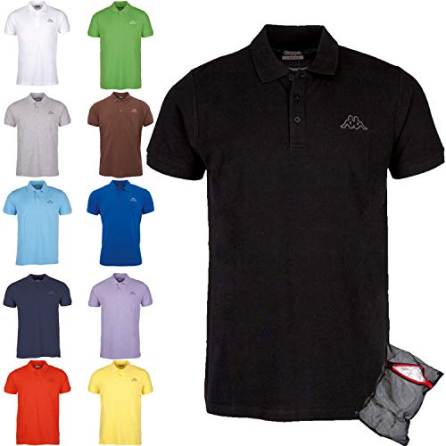 Kappa Herren Poloshirt Ziatec Edition mit Praktischem Wäschenetz 1er bis 6er Packs in Vielen Farben verfügbar, Größe:L, Farbe:1 x Weiß