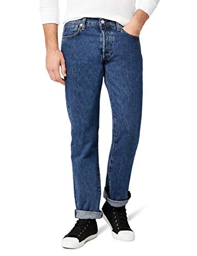 Levi's 501 Original Fit – Die klassische Männer Jeans mit geradem Schnitt – für den originalen Levi's Look, Blau (Stonewash 0114), 36W / 30L