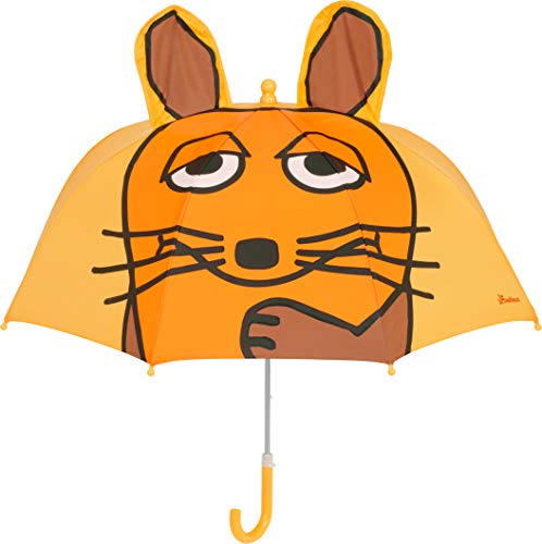 Playshoes DIE MAUS Mädchen Kinder Maus Regenschirm, Gelb (Gelb 12), One Size