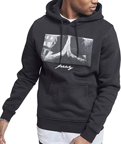 Mister Tee Herren Kapuzenpullover Pray Hoody, Black, L, MT275-00007-0042