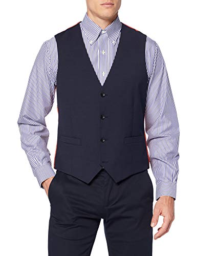 ESPRIT Collection Herren 039EO2H002 Anzugweste, Blau (Navy 400), (Herstellergröße: 52)