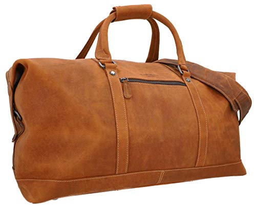 Reisetasche Weekender Leder Damen Herren groß – Gusti Ruben 36L Handgepäck Braun