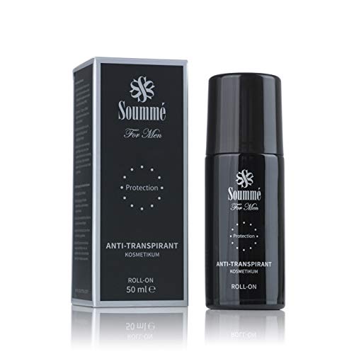 Soummé Antitranspirant Protection Roll-On for Men Kosmetikum [50 ml] | Schützt vor Schweiß- und Geruchsbildung, verschiedene Pflegestoffe