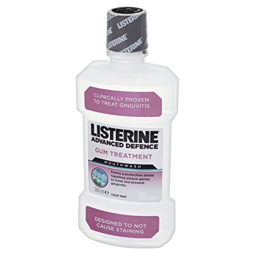 Listerine Advanced Defence Gum Treatment Mouthwash Crisp Mint 500ml