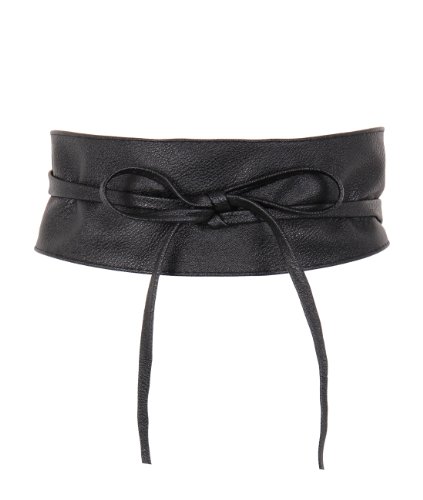 KRISP 14987-BLK-OS: Damen Obi Gürtel (Schwarz)