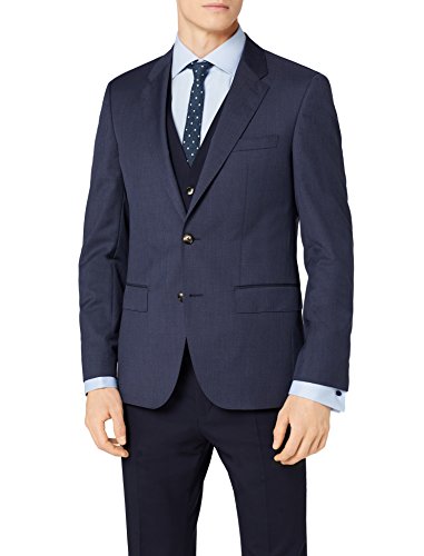 Tommy Hilfiger Tailored Herren Regular Fit Anzugjacke Butch STSSLD99003 TT67866528, Einfarbig, Blau (425), Gr. 58