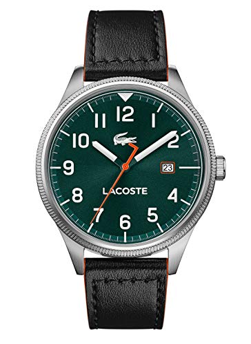 Lacoste Herren Analog Quarz Uhr mit Leder Armband 2011019