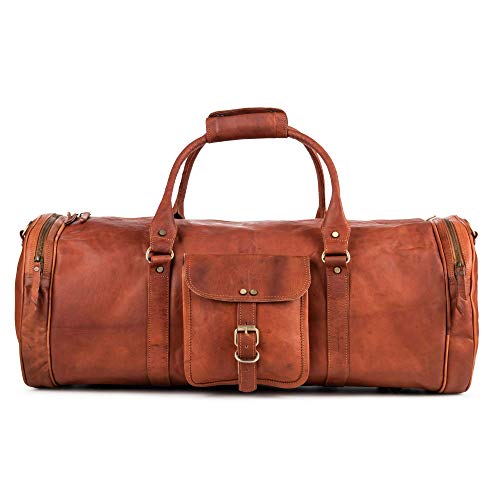Weekender Herren 60l Berliner Bags Texas XXL Reisetasche aus Leder Qualität Vintage Design Braun Groß 65 cm
