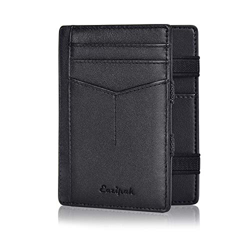 Eazipak Magic Wallet Geldbeutel Männer – RFID Slim Magic Geldbörse mit Münzfach – Herren Magischer Geldbeutel Kartenfächer Portemonnaie Echtleder