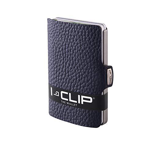 I-CLIP ® Geldbörse Rindsleder (In 5 Variationen Erhältlich) (Nachtblau)