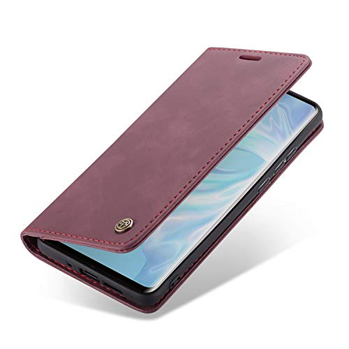 Handyhülle, Premium Leder Flip Schutzhülle Schlanke Brieftasche Hülle Flip Case Handytasche Lederhülle mit Kartenfach Etui Tasche Cover für Huawei P30, P30 Pro, P30 Lite