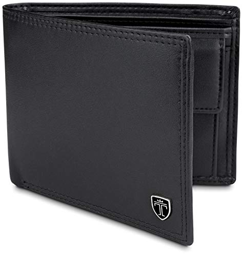 TRAVANDO ® Geldbeutel Männer Toronto RFID Geldbörse Herren schwarz Portemonnaie Portmonaise Geldtasche groß Brieftasche Portmonai Herrengeldbeutel Herrenbörse Herrengeldbörse Portmonee Geschenk