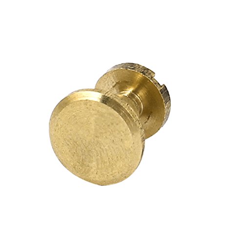 sourcing map Bindeschraube Post für Ledergeldbeutel Messingüberzug 4mmx7mm de