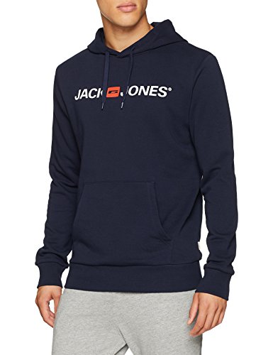 JACK & JONES Herren JJECORP LOGO SWEAT HOOD NOOS Kapuzenpullover, Blau (Navy Blazer Detail: Reg Fit), Large