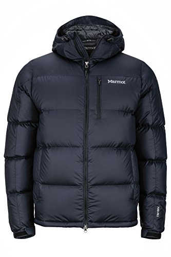 Marmot Herren Guides Down Hoody Ultra-leichte Daunenjacke, 700 Fill-Power, Warme Outdoorjacke Mit Kapuze, Wasserabweisend, Winddicht , Black , M