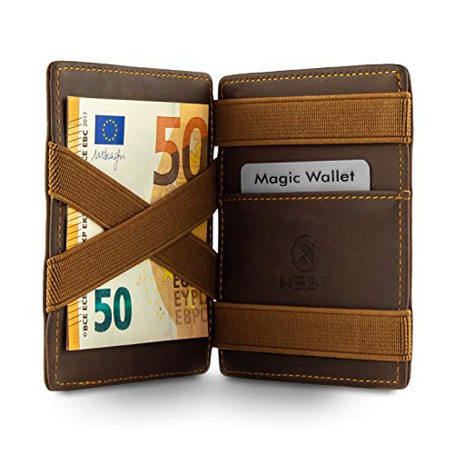WEST – Magic Wallet – Das ORIGINAL – Geldbeutel mit Münzfach – inklusive Edler Geschenkbox – Der perfekte Begleiter für unterwegs – RFID Datenschutz