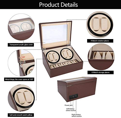 Automatik-Uhrenbeweger-Etui, Aufbewahrungskoffer für Organizer- und