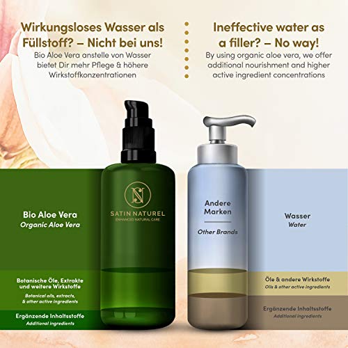 Aloe Vera Gel BIO 100% - ÖKO Test SEHR GUT - Vegan mit Hyaluronsäure ...