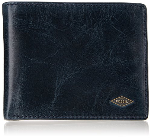 Fossil Herren Ryan Geldbörse, Blau (Navy), 2.5×9.5×12.1 cm
