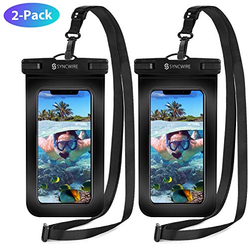 Syncwire Wasserdichte Handyhülle Unterwasser Wasserfeste – 2 Stück 7 Zoll DOPPELT VERSIEGELT Wasserdicht Handy Hülle Handytasche für iPhone 11 Pro XS Max XR X 8 7 6+ Samsung S10 S9+ Huawei P30 Pro etc