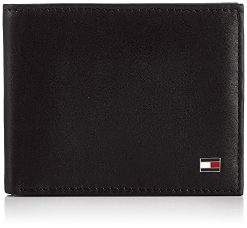 Tommy Hilfiger Herren ETON MINI CC WALLET Geldbörsen, Schwarz (BLACK 990), 11x9x2 cm
