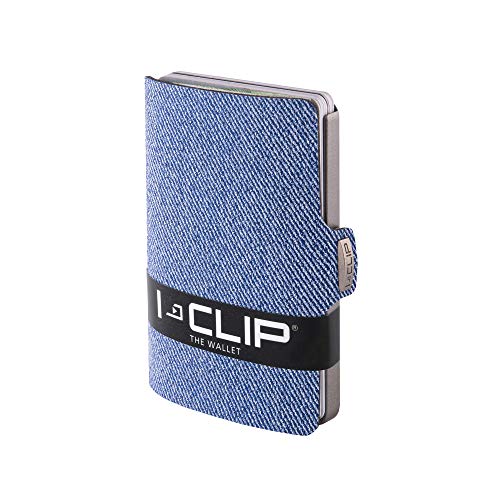 I-CLIP ® Geldbörse Jeans-Optik – Blue (In 2 Varianten Erhältlich)
