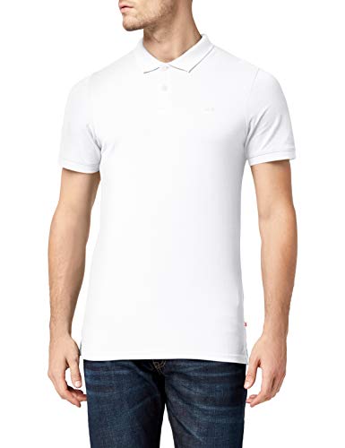 JACK & JONES Herren JJEBASIC Polo SS NOOS Poloshirt, per Pack Weiß (White Detail: Slim FIT), Large (Herstellergröße: L)