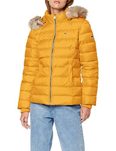 Tommy Hilfiger Damen TJW ESSENTIAL HOODED DOWN JACKET Jacke, Gelb (YELLOW ZBC), (Herstellergröße:M)