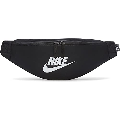 Nike Heritage Beutel, Schwarz/Schwarz/Weiß, 34 x 14,5 x 9,5 cm