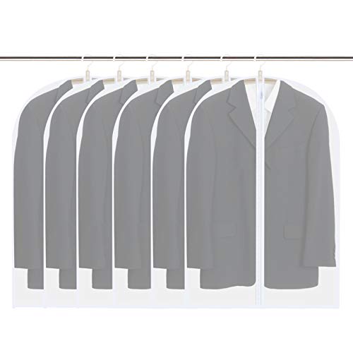 Vicloon Kleidersäcke, 6 Stück 100 * 60cm Transparent Kleiderhüllem, mit Reißverschluss, Staubdicht, Mottensicher, Faltbar Waschbar, für Aufbewahrung Anzug, Volles Kleid, Hemd & Daunenjacke