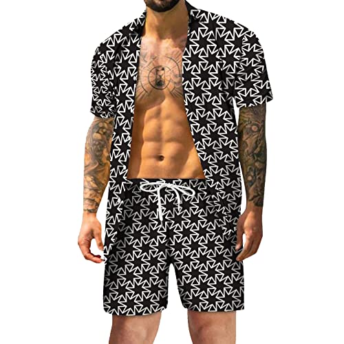 Light Daunen Weste Herren Sommer Lässige Strand Set Ärmel Herren Shorts Frühlingshemd Kurz Bedruckte Lässige Geknöpfte Herrenanzüge Jackett Herren