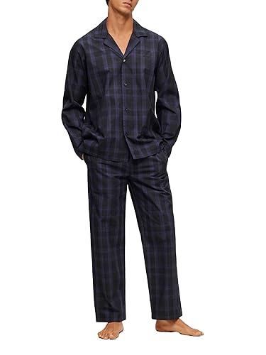 BOSS Herren Schlafanzug Loungewear Nightwear Urban Pyjama, Farbe:Blau, Größe:L, Artikel:-434 Bright Blue