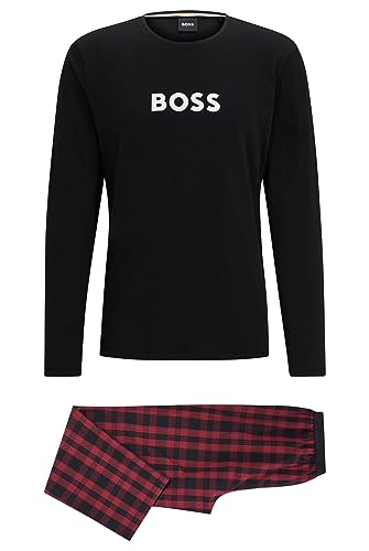 BOSS Herren EasyLong Set mit Logo Dark Red, XL