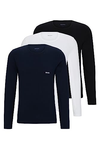 BOSS Herren R-Neck LS-Shirt, 3er Pack, Sortiert, M
