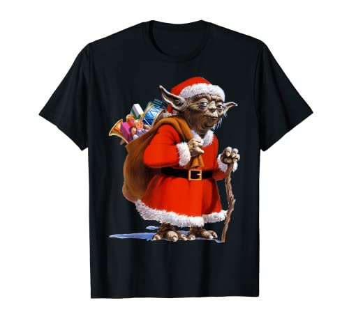 Star Wars Christmas Yoda Santa Sack Of Presents T-Shirt