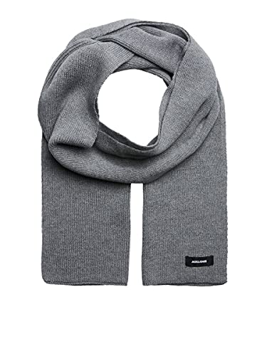 JACK & JONES Herren Schal JJDNA Knit Scarf NOOS, Grau (Grey Melange Grey Melange), ONE SIZE/