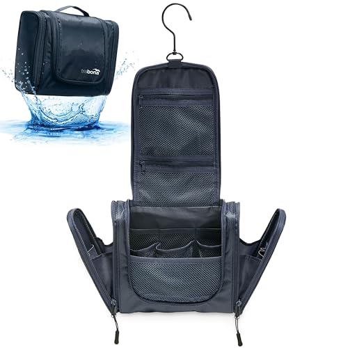 TRABONA Kulturbeutel zum Aufhängen für Herren – Waschtasche für Männer Premium-Qualität – Reise Kulturtasche mit verbessertem Konzept [2025]